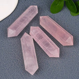 Natural Rose Quartz Double-Terminated Hexagonal Wand