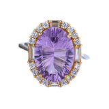 Violet Aura Amethyst Radiance Adjustable Gemstone Ring