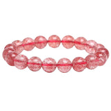 [Bead] Strawberry Pigeon Red Quartz Bracelet - Love & Wealth Crystal