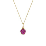 [Necklace] Spring Splendor - Golden 925 Silver Ruby Necklace
