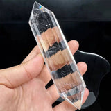 Natural Vogel Cut Multi-Faceted Clear Quartz Crystal
