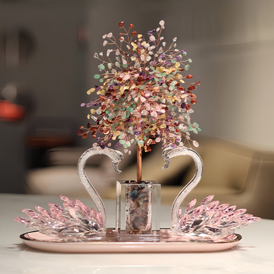 Rainbow Swan Decor Feng Shui Tree