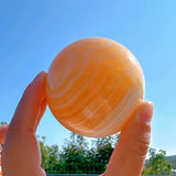 [Ball] Natural Yellow Fluorite Crystal Sphere