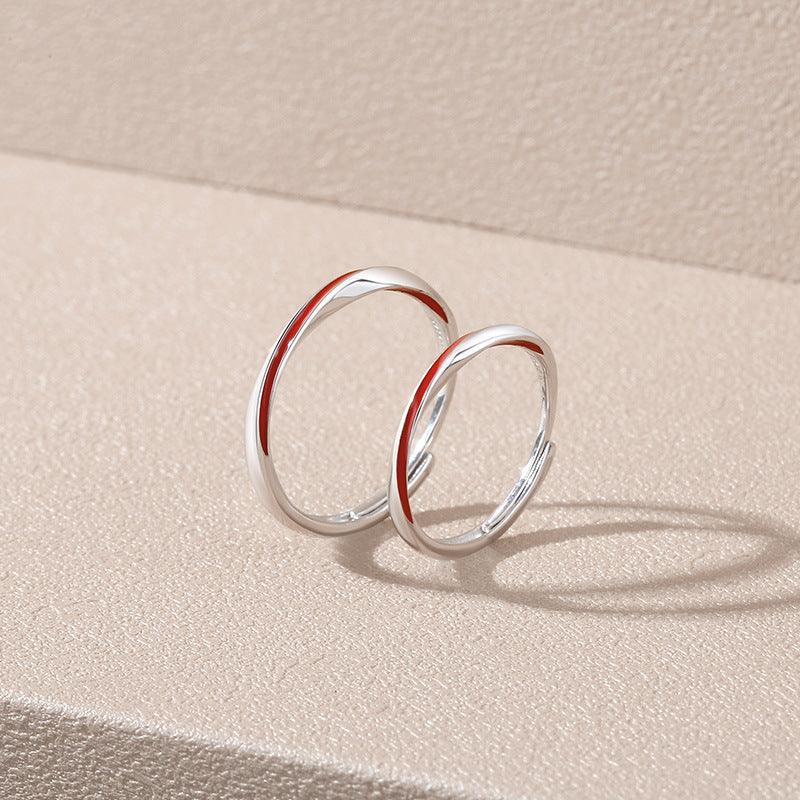 Elegant Möbius Couple Rings Symbolizing Eternal Love and Unity