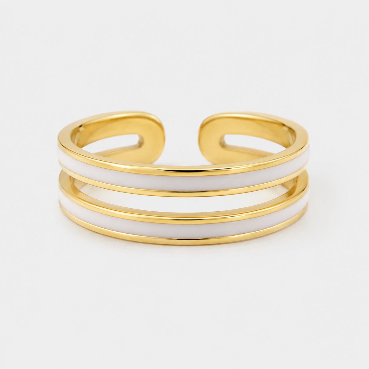 Enamel Haze Ovate Open Ring
