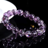 [Bead] Amethyst Crystal Bracelet - Natural Purple Asay Bead Bracelet Amethyst for Spirituality & Wisdom - FateCord
