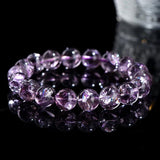 [Bead] Amethyst Crystal Bracelet - Natural Purple Asay Bead Bracelet Amethyst for Spirituality & Wisdom - FateCord