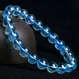 [Bead] Aquamarine Crystal Bracelet - Natural Stone of Courage & Calm - FateCord