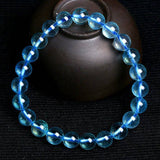 [Bead] Aquamarine Crystal Bracelet - Natural Stone of Courage & Calm - FateCord
