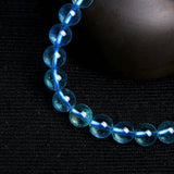 [Bead] Aquamarine Crystal Bracelet - Natural Stone of Courage & Calm - FateCord