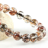 [Bead] Black Crystal Bracelet - Black Gold Super Seven for Wealth & Energy - FateCord