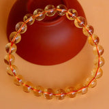 [Bead] Citrine Crystal Bracelet - Deep Yellow Brazilian Citrine for Wealth & Wisdom - FateCord