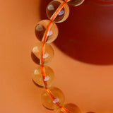 [Bead] Citrine Crystal Bracelet - Deep Yellow Brazilian Citrine for Wealth & Wisdom - FateCord