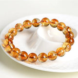 [Bead] Citrine Crystal Bracelet - Natural Citrine Pyramid for Wealth & Confidence - FateCord
