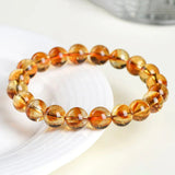 [Bead] Citrine Crystal Bracelet - Natural Citrine Pyramid for Wealth & Confidence - FateCord