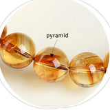 [Bead] Citrine Crystal Bracelet - Natural Citrine Pyramid for Wealth & Confidence - FateCord