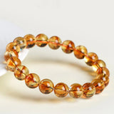 [Bead] Citrine Crystal Bracelet - Natural Citrine Pyramid for Wealth & Confidence - FateCord