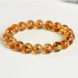 [Bead] Citrine Crystal Bracelet - Natural Citrine Pyramid for Wealth & Confidence - FateCord