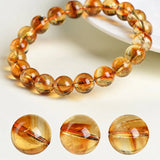 [Bead] Citrine Crystal Bracelet - Natural Citrine Pyramid for Wealth & Confidence - FateCord