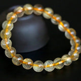 [Bead] Gold Crystal Bracelet - Golden Rutilated Quartz for Confidence & Prosperity - FateCord