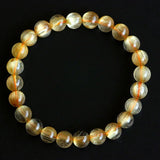 [Bead] Gold Crystal Bracelet - Golden Rutilated Quartz for Confidence & Prosperity - FateCord