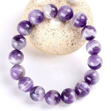[Bead] Lavender Chevron Amethyst Bracelet - Spiritual Purification & Dream Connection - FateCord