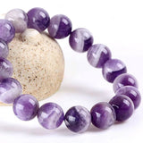 [Bead] Lavender Chevron Amethyst Bracelet - Spiritual Purification & Dream Connection - FateCord