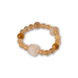 [Bead] Lion Dance Crystal Bracelet - Citrine, Tiger’s Eye & Agate for Wealth & Protection - FateCord