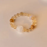 [Bead] Lion Dance Crystal Bracelet - Citrine, Tiger’s Eye & Agate for Wealth & Protection - FateCord