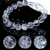 [Bead] Natural Arcestrae Colored White Crystal Asai Bead Bracelet Rainbow - FateCord