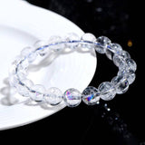 [Bead] Natural Arcestrae Colored White Crystal Asai Bead Bracelet Rainbow - FateCord