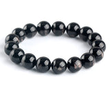 [Bead] black Obsidian Crystal - Wealth Stone Hypersthene for Prosperity & Luck