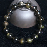 [Bead] Rainbow Eye Ice Obsidian Bracelet - Strength & Protection - FateCord