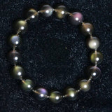 [Bead] Rainbow Eye Ice Obsidian Bracelet - Strength & Protection - FateCord