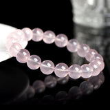 [Bead] Rose Quartz Crystal Bracelet - Natural Starry Rose Quartz for Love & Emotional Healing - FateCord