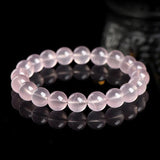 [Bead] Rose Quartz Crystal Bracelet - Natural Starry Rose Quartz for Love & Emotional Healing - FateCord
