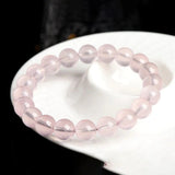 [Bead] Rose Quartz Crystal Bracelet - Natural Starry Rose Quartz for Love & Emotional Healing - FateCord