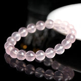 [Bead] Rose Quartz Crystal Bracelet - Natural Starry Rose Quartz for Love & Emotional Healing - FateCord