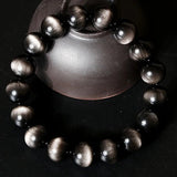 [Bead] Silver Obsidian Bracelet - Protection, Confidence & Spiritual Growth - FateCord