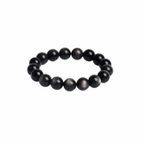 [Bead] Silver Obsidian Bracelet - Protection, Confidence & Spiritual Growth