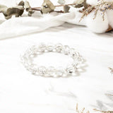 [Bead] White Crystal & Azeztulite Bead - Purity and Awakening Stone - FateCord
