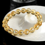 [Bead]Citrine Crystal Bracelet - Natural Yellow A - Grade Iridescent Citrine for Wealth & Strength - FateCord