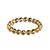 [Bead]Citrine Crystal Bracelet - Natural Yellow A - Grade Iridescent Citrine for Wealth & Strength - FateCord