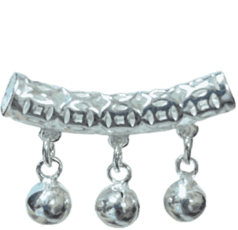 Small bell with a bent tube