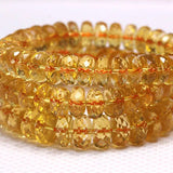 [Faceted Bead] Citrine Bracelet - Faceted Brazilian Crystal for Wealth & Creativity - FateCord