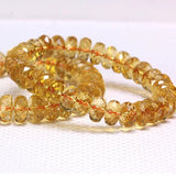 [Faceted Bead] Citrine Bracelet - Faceted Brazilian Crystal for Wealth & Creativity - FateCord
