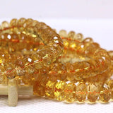 [Faceted Bead] Citrine Bracelet - Faceted Brazilian Crystal for Wealth & Creativity - FateCord