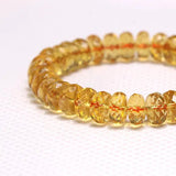 [Faceted Bead] Citrine Bracelet - Faceted Brazilian Crystal for Wealth & Creativity - FateCord