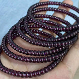 [Faceted Bead] Natural Black Currant Garnet - FateCord