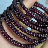 [Faceted Bead] Natural Black Currant Garnet - FateCord
